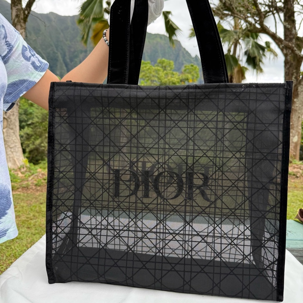 🖤NEW Dior Beauty Black Mesh Tote VIP GWP 🖤